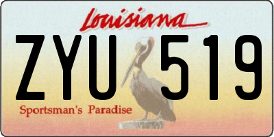 LA license plate ZYU519