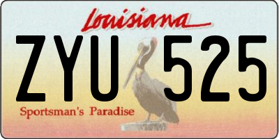 LA license plate ZYU525