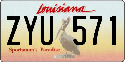 LA license plate ZYU571