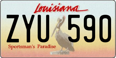 LA license plate ZYU590