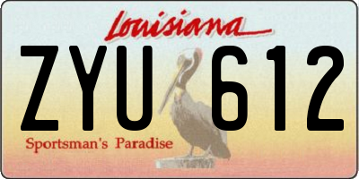 LA license plate ZYU612