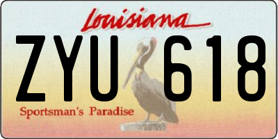 LA license plate ZYU618