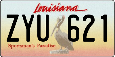 LA license plate ZYU621