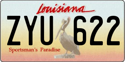 LA license plate ZYU622