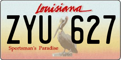 LA license plate ZYU627