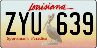 LA license plate ZYU639