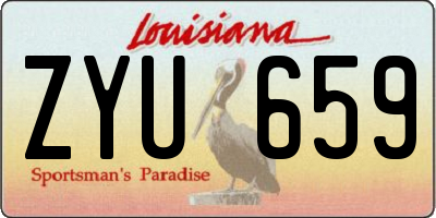 LA license plate ZYU659