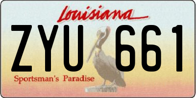 LA license plate ZYU661