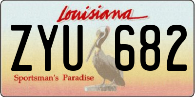 LA license plate ZYU682