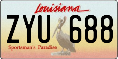 LA license plate ZYU688