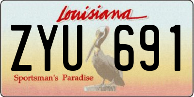 LA license plate ZYU691