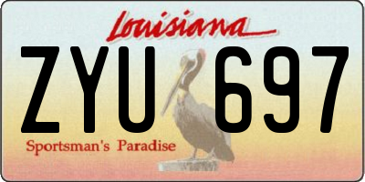 LA license plate ZYU697