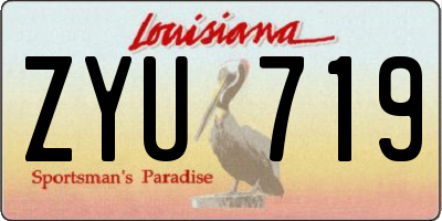 LA license plate ZYU719