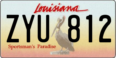 LA license plate ZYU812