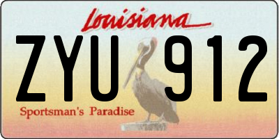 LA license plate ZYU912