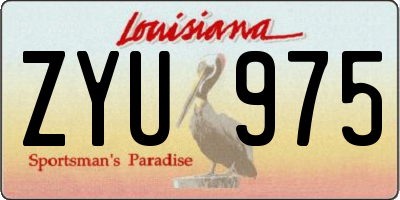 LA license plate ZYU975