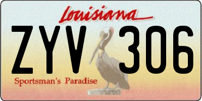 LA license plate ZYV306