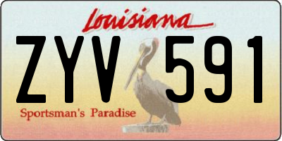 LA license plate ZYV591