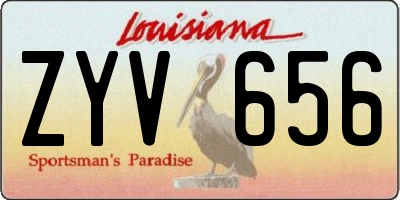 LA license plate ZYV656