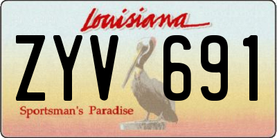 LA license plate ZYV691