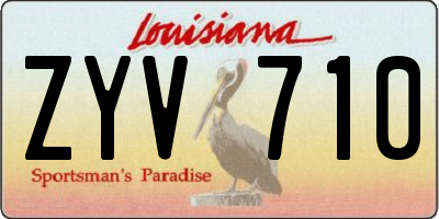 LA license plate ZYV710