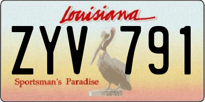LA license plate ZYV791