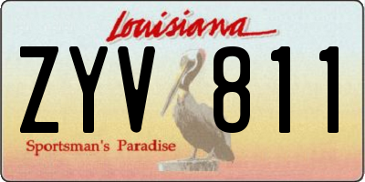 LA license plate ZYV811