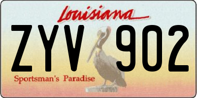 LA license plate ZYV902