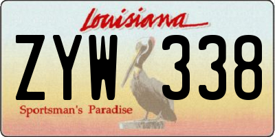 LA license plate ZYW338