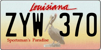 LA license plate ZYW370