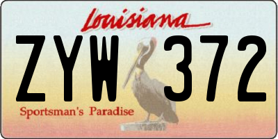 LA license plate ZYW372