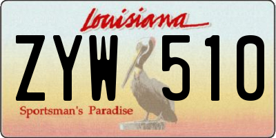 LA license plate ZYW510