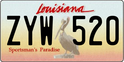 LA license plate ZYW520