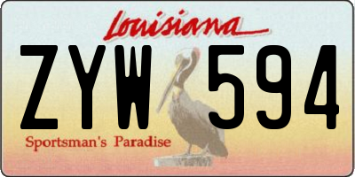 LA license plate ZYW594