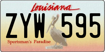 LA license plate ZYW595