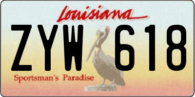 LA license plate ZYW618