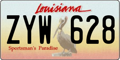 LA license plate ZYW628