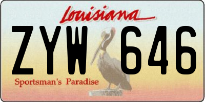 LA license plate ZYW646