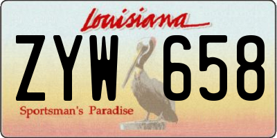 LA license plate ZYW658