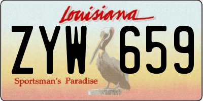 LA license plate ZYW659