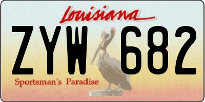 LA license plate ZYW682