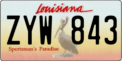 LA license plate ZYW843