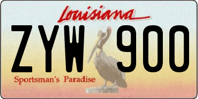 LA license plate ZYW900