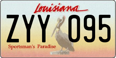 LA license plate ZYY095