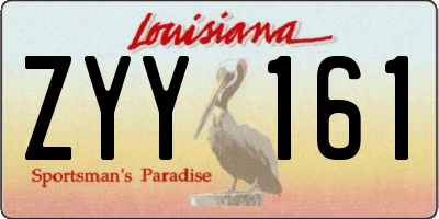 LA license plate ZYY161