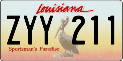 LA license plate ZYY211