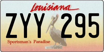 LA license plate ZYY295