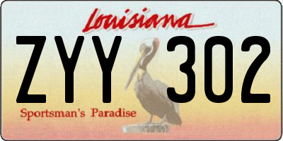 LA license plate ZYY302
