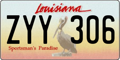 LA license plate ZYY306