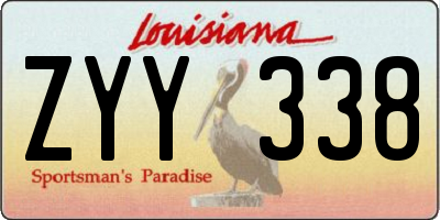 LA license plate ZYY338